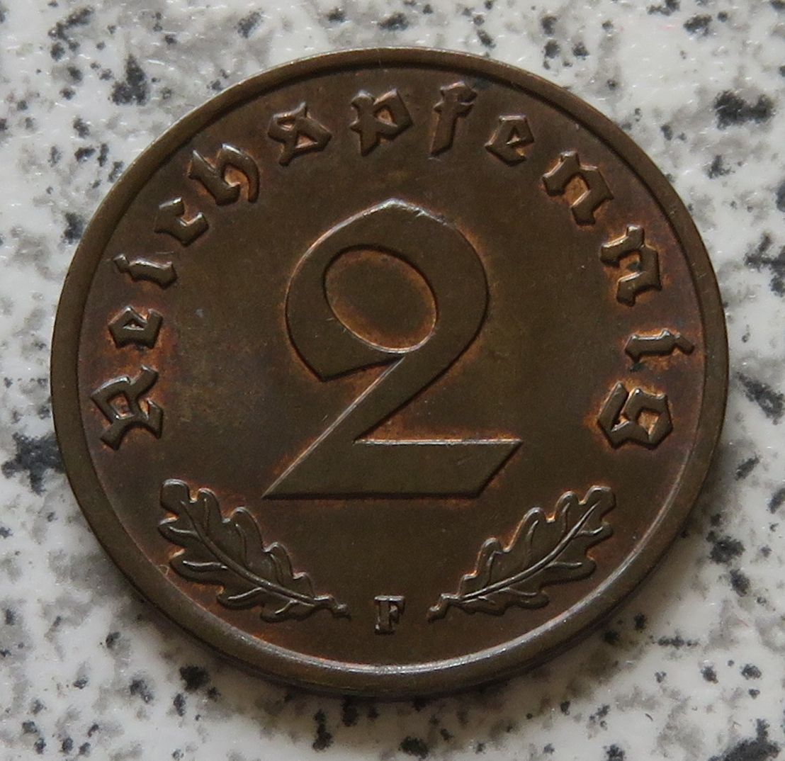  Drittes Reich 2 Reichspfennig 1937 F   