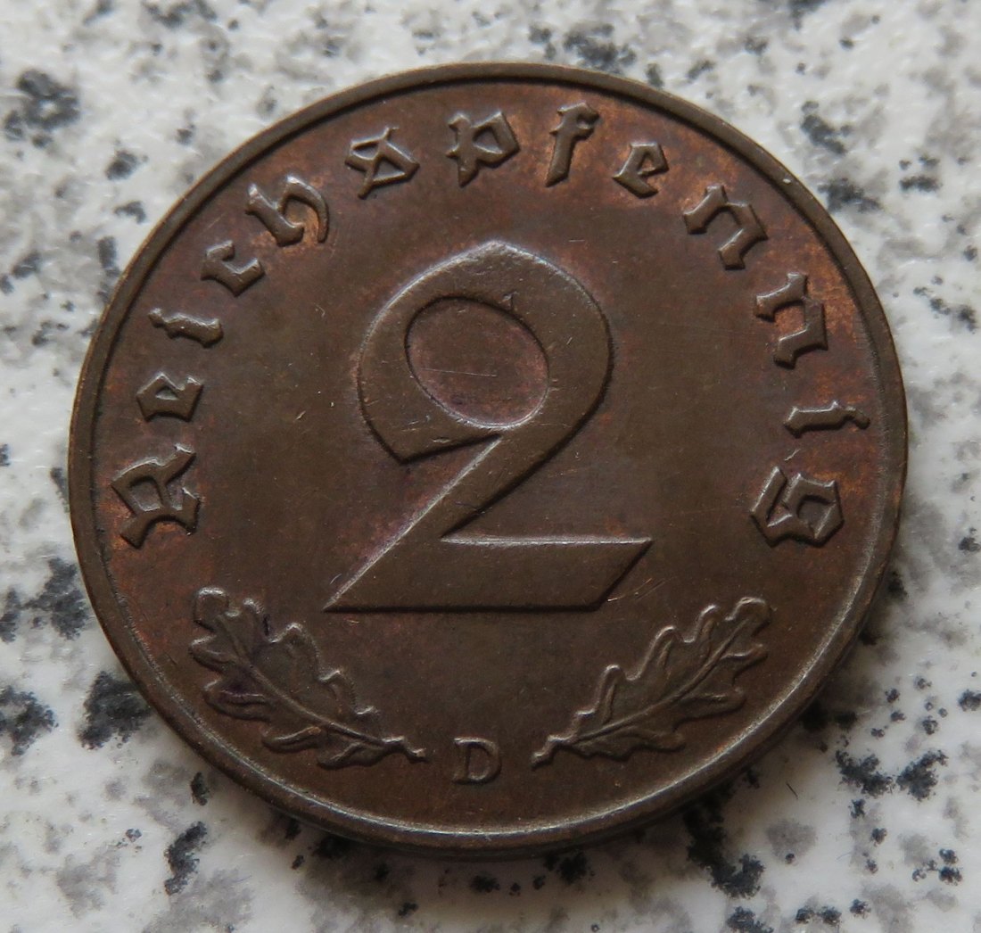  Drittes Reich 2 Reichspfennig 1938 D   
