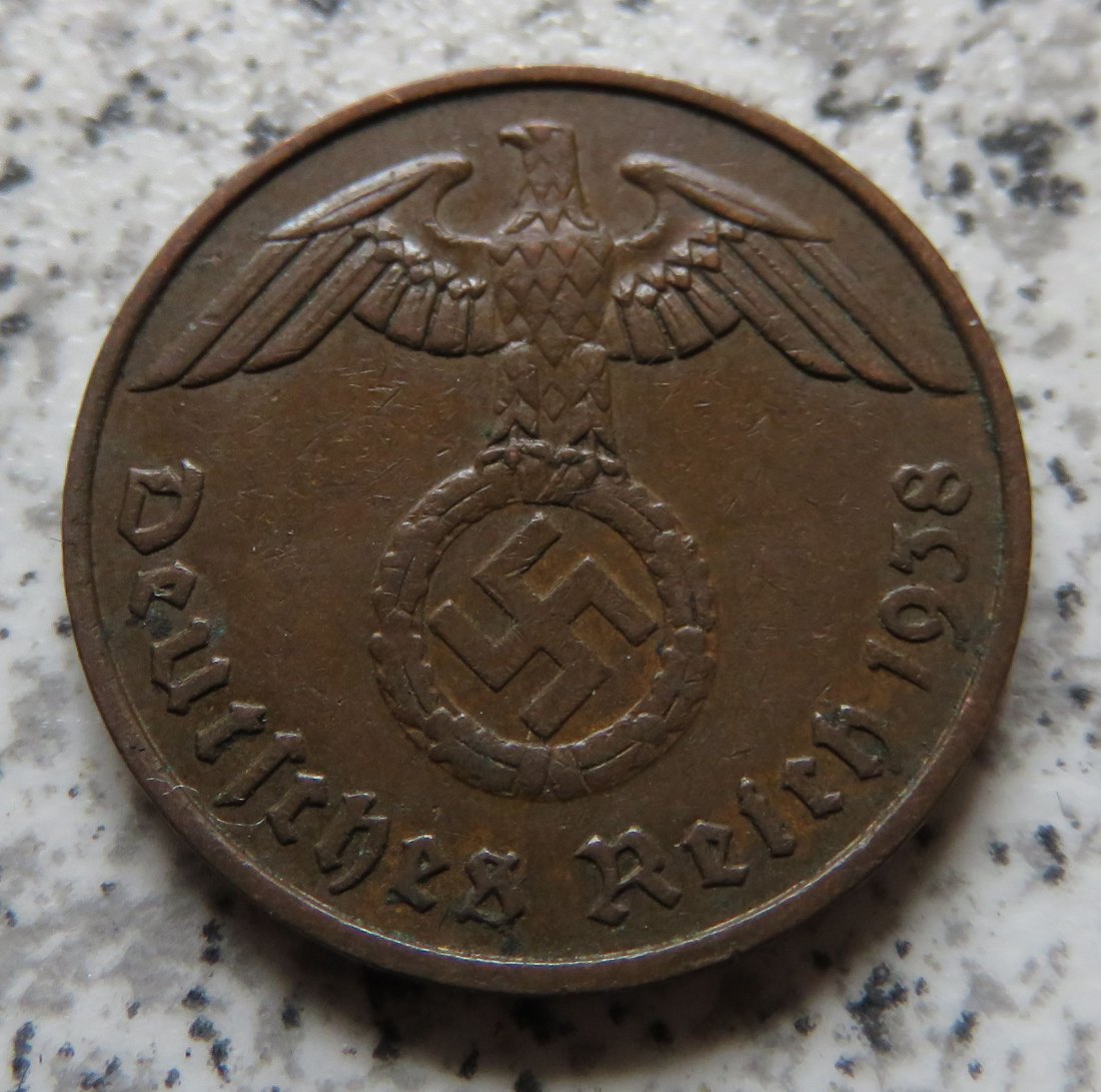  Drittes Reich 2 Reichspfennig 1938 F   