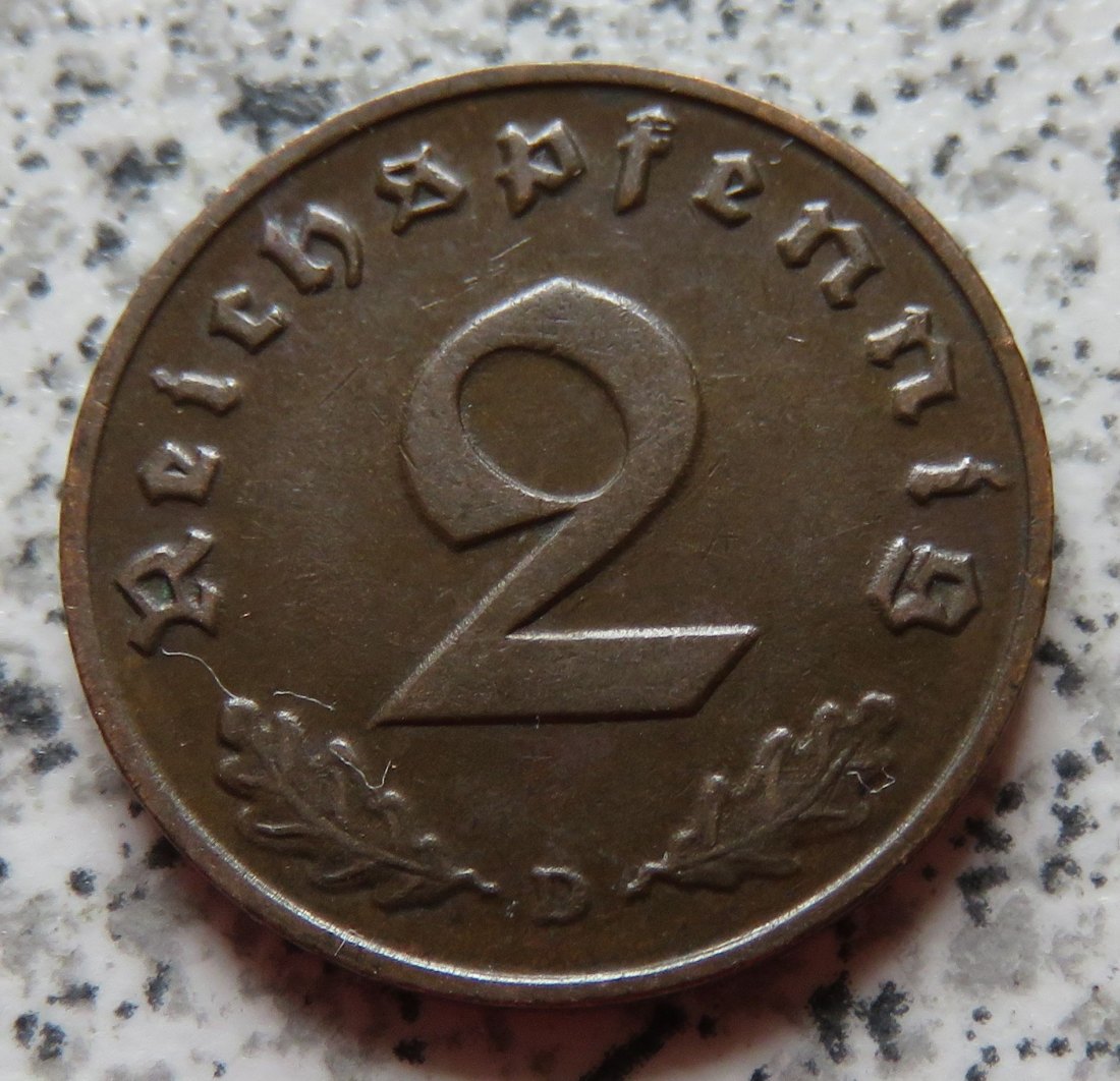  Drittes Reich 2 Reichspfennig 1939 D   
