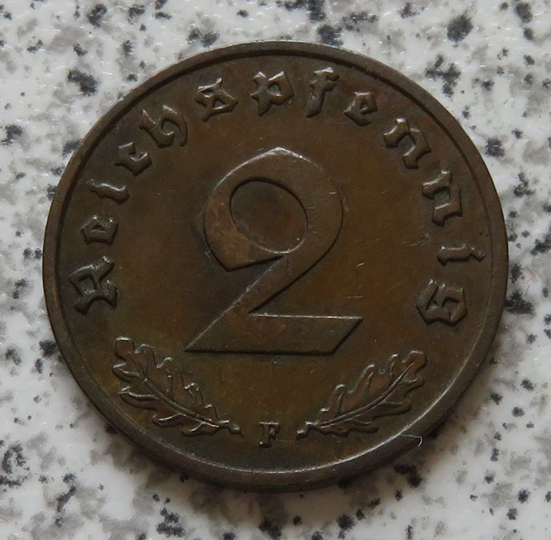  Drittes Reich 2 Reichspfennig 1939 F   