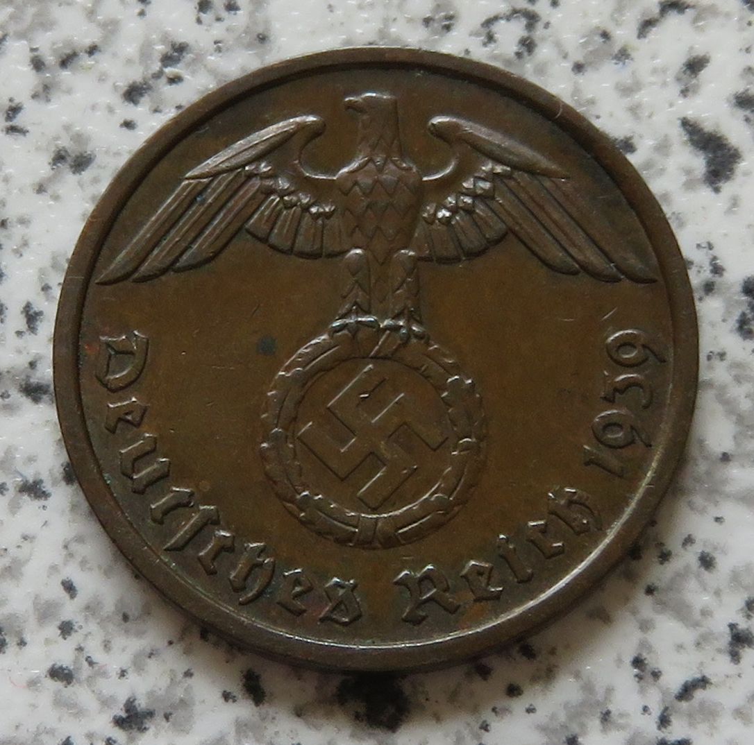  Drittes Reich 2 Reichspfennig 1939 F   