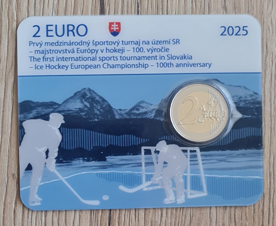 Slowakei - 2 Euro 2025 - 100 Jahre Eishockey EM in Coincard