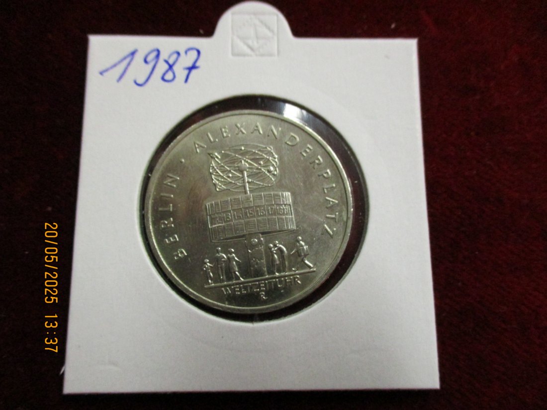  5 Mark DDR 1987 Berlin Alexanderplatz / Metall: K-N-Zk   