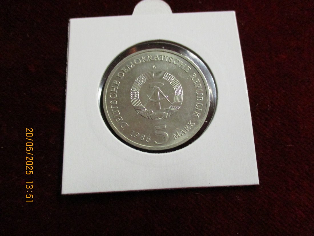  5 Mark DDR 1986 Potsdam Sanssouci / Metall: K-N-Zk   
