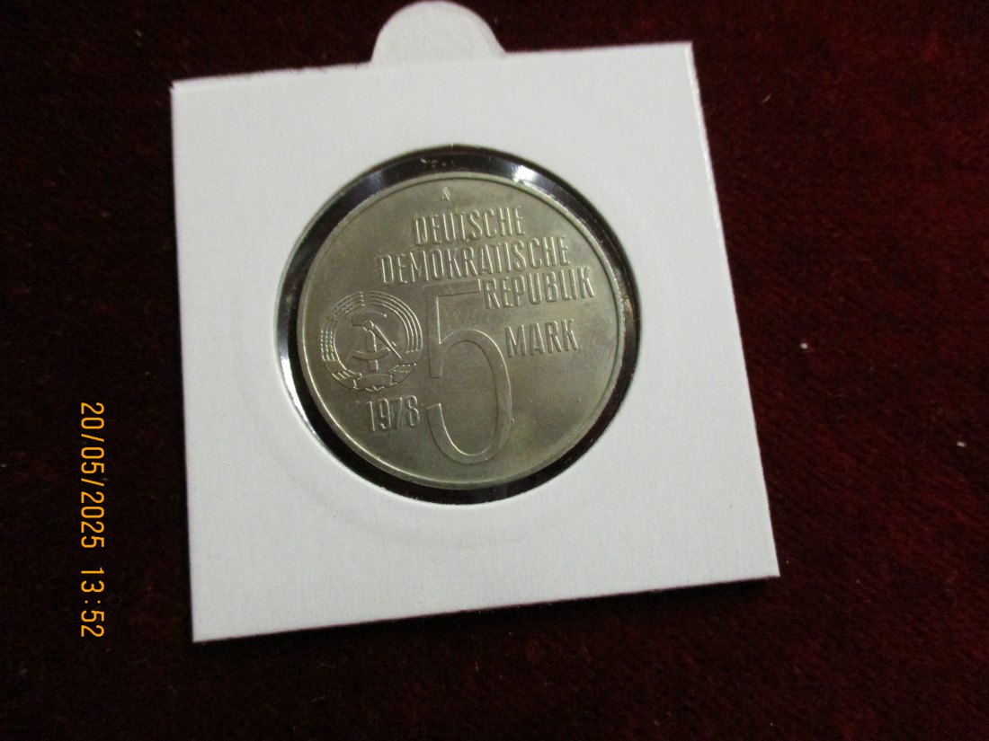  5 Mark DDR 1978 Anti- Apartheid / Metall: K-N-Zk   