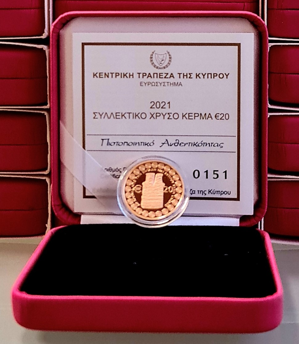 Zypern - 20 Euro 2021 - 60 Jahre UNESCO-Beitritt - GOLD in PP / PROOF