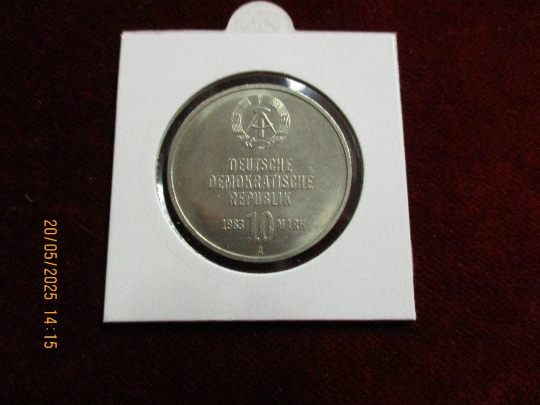  10 Mark DDR 1983 - 30 Jahre Kampfgruppen  / Metall: K-N-Zk   