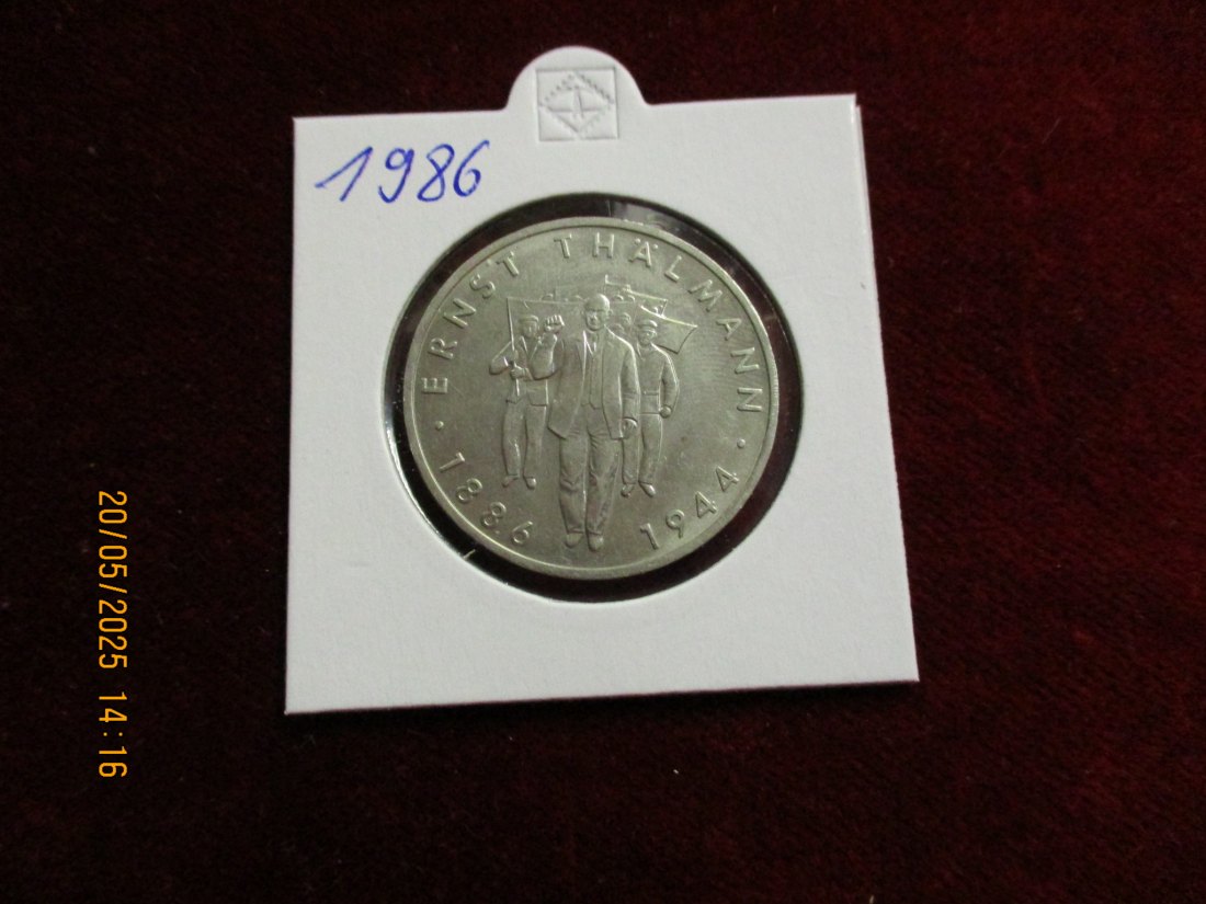 10 Mark DDR 1986 Ernst Thälmann   / Metall: K-N-Zk   