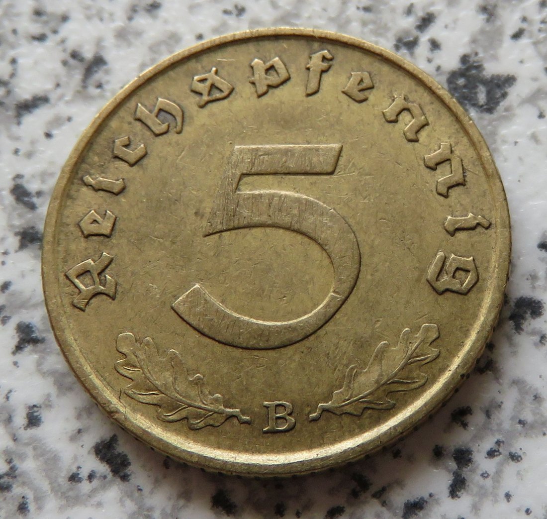  Drittes Reich 5 Reichspfennig 1938 B   