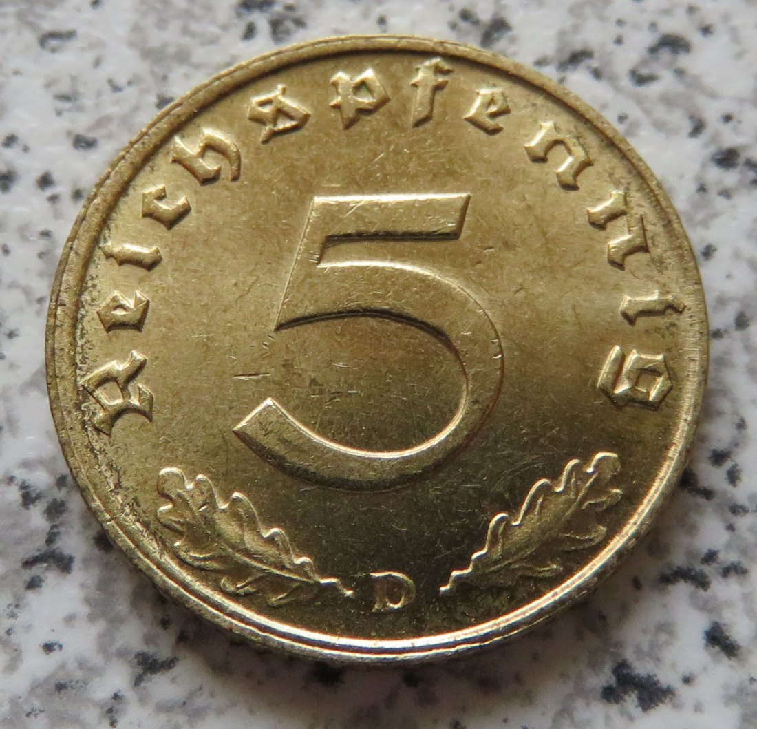  Drittes Reich 5 Reichspfennig 1938 D   