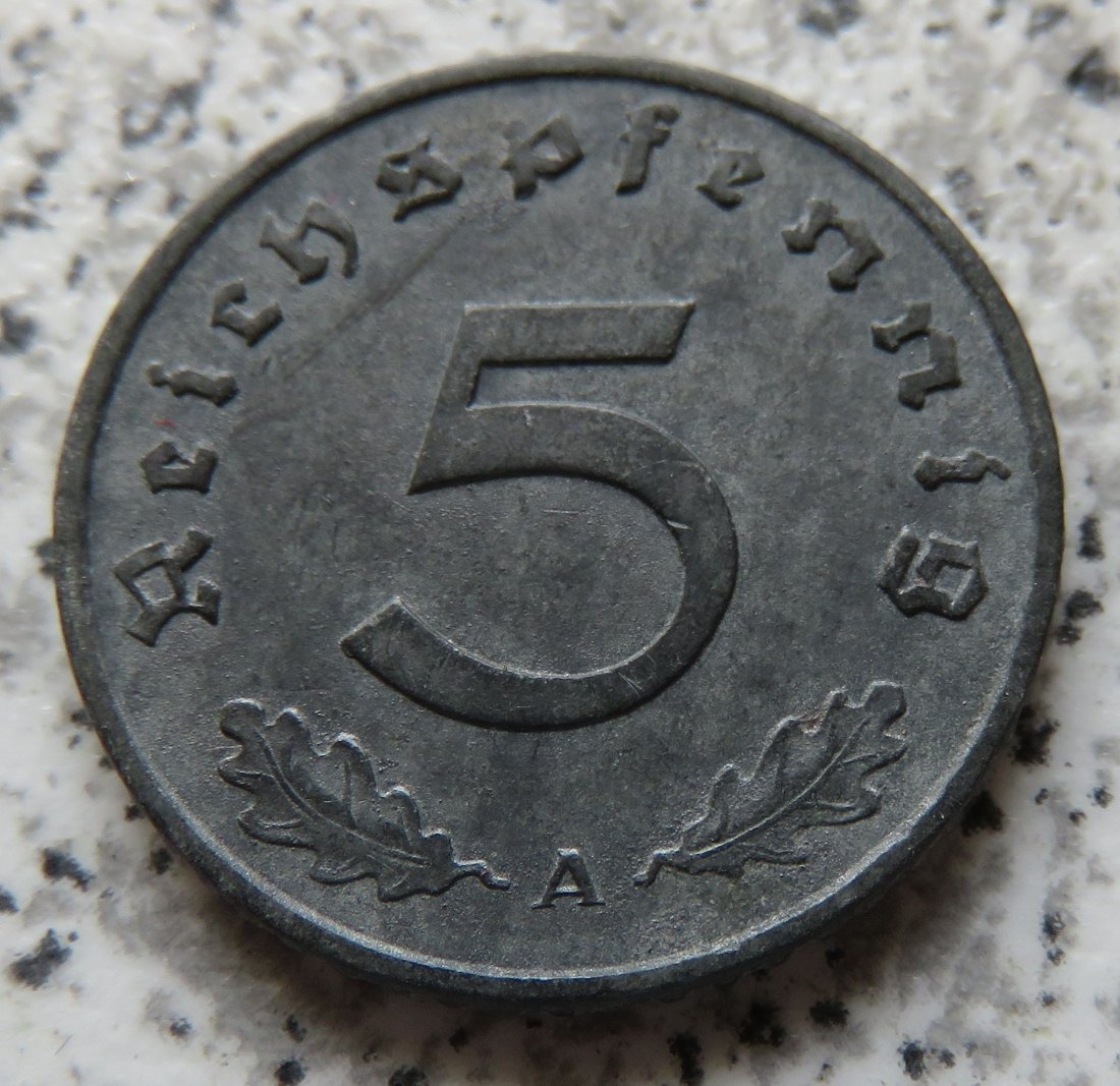  Drittes Reich 5 Reichspfennig 1941 A, besser   