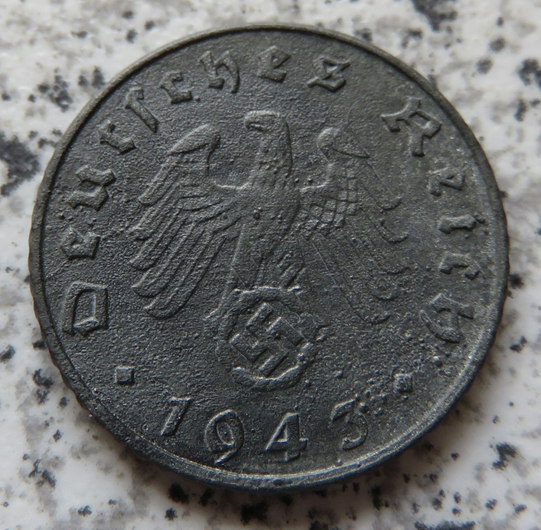  Drittes Reich 5 Reichspfennig 1943 E   