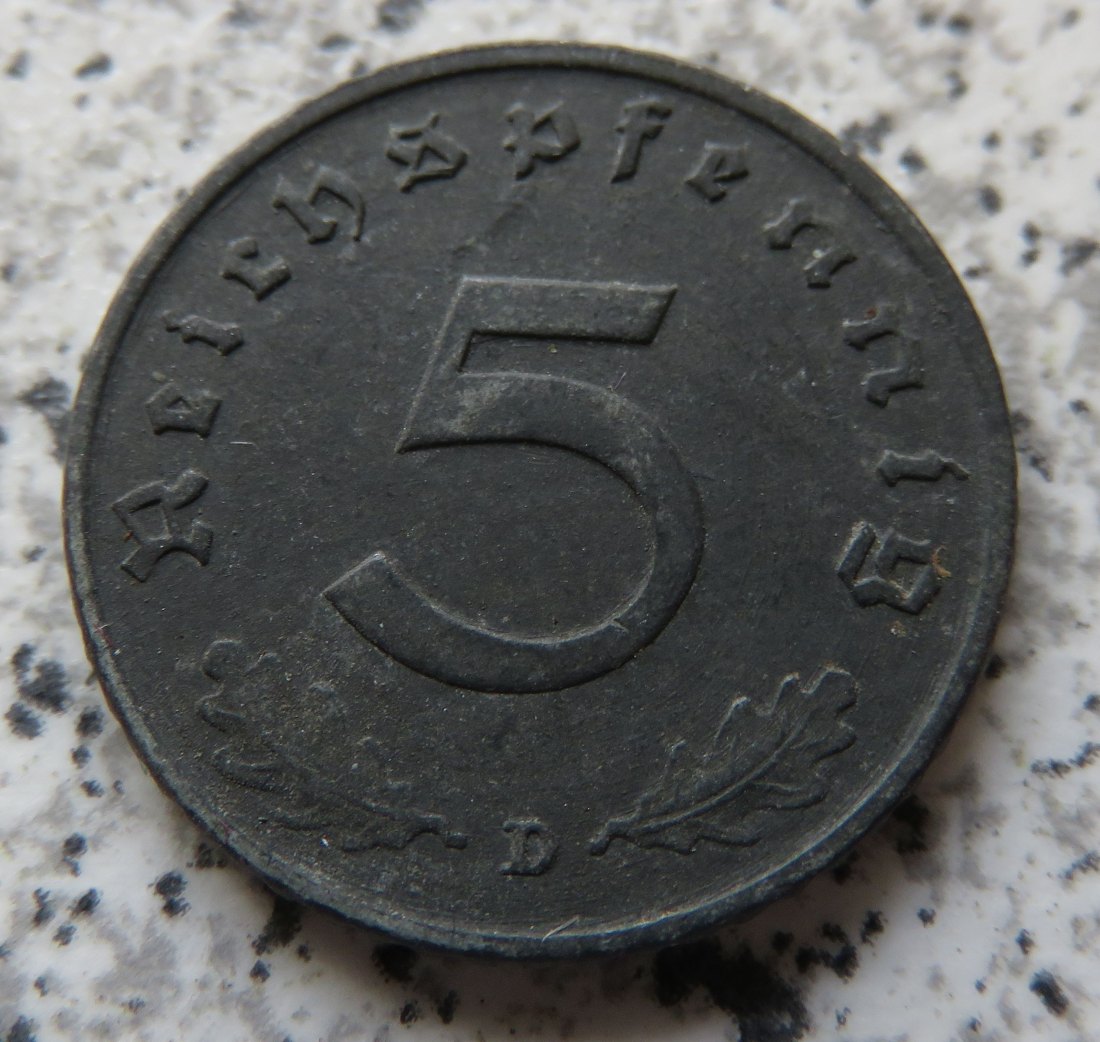  Drittes Reich 5 Reichspfennig 1944 D   