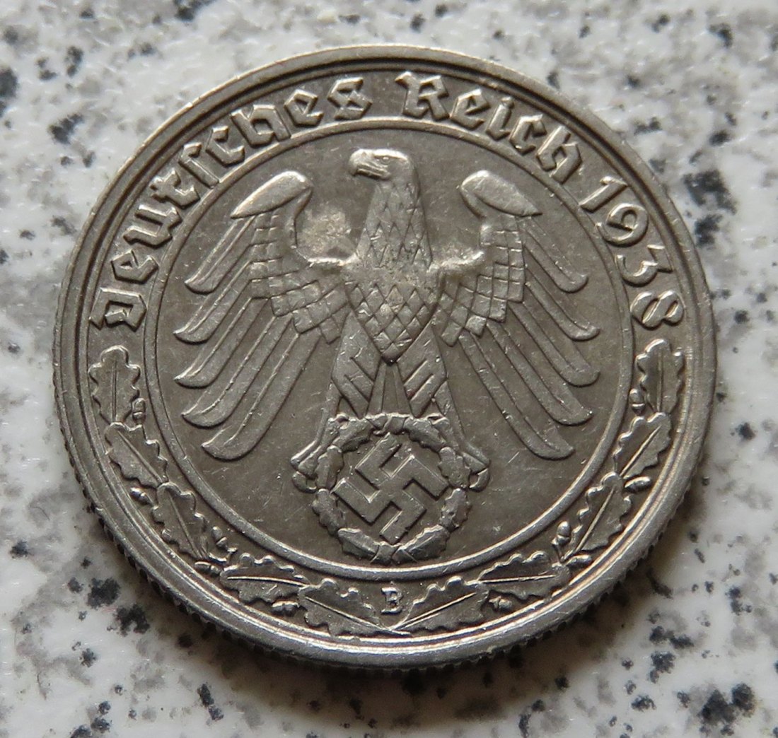 Drittes Reich 50 Reichspfennig 1938 B   