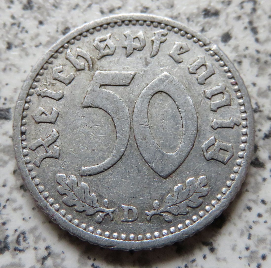  Drittes Reich 50 Reichspfennig 1939 D   
