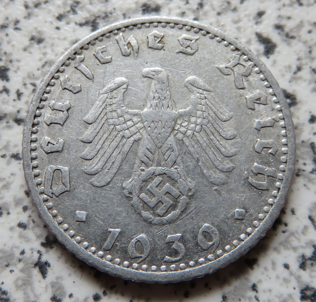  Drittes Reich 50 Reichspfennig 1939 D   