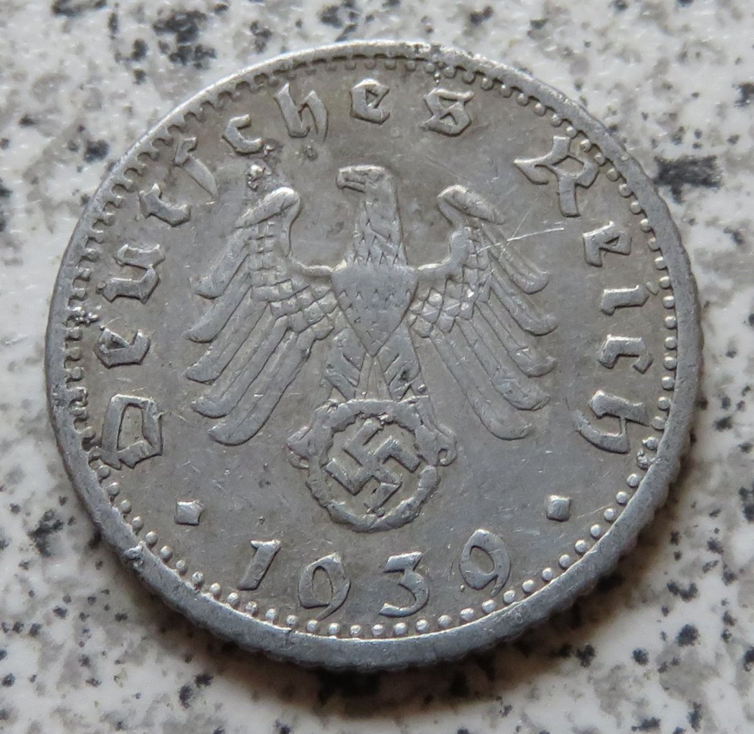  Drittes Reich 50 Reichspfennig 1939 F   