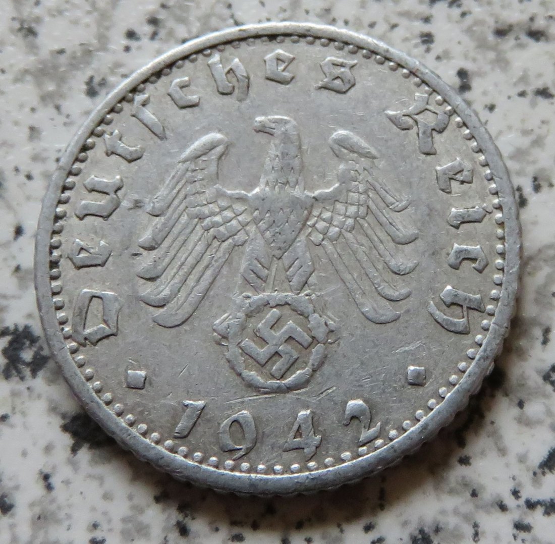  Drittes Reich 50 Reichspfennig 1942 F   