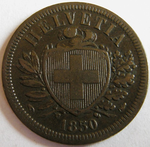  Schweiz 2 Rappen1850 A   