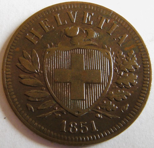  Schweiz 2 Rappen1851 A   