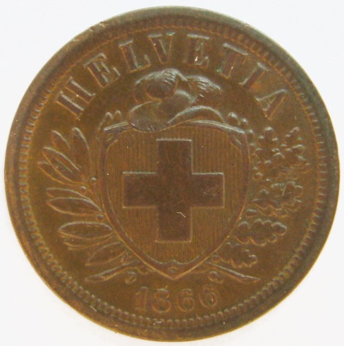  Schweiz 2 Rappen1866 B   