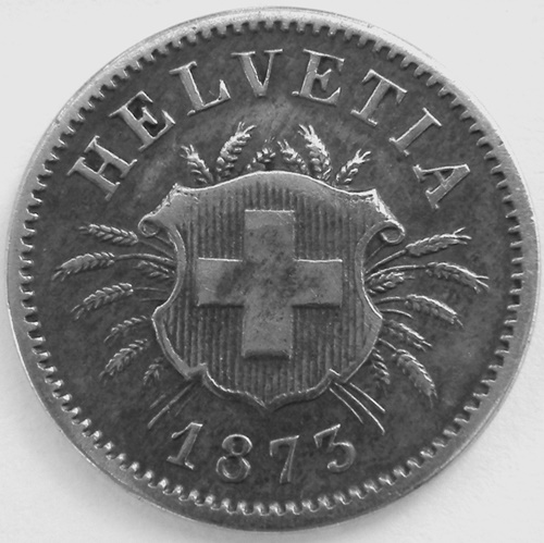  Schweiz 5 Rappen1873 B   