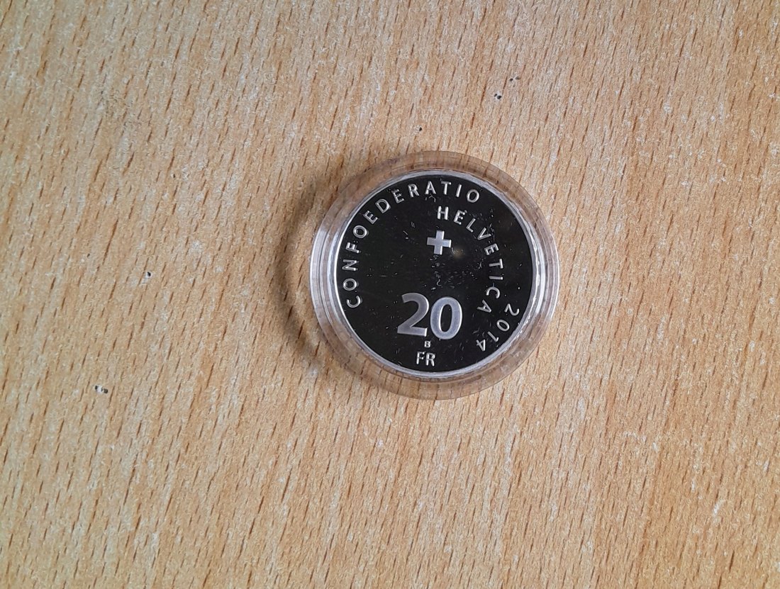  20 Franken 2014 PP Patrouille Suisse in Original Schachtel mit Zertifikat   