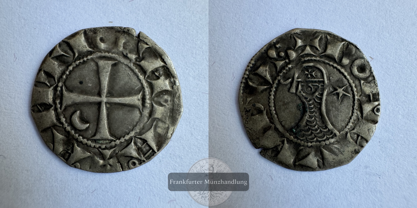  Crusader States / 1 Denier 1163-1201 Bohemond III Majority FM-Frankfurt Billon: 0,82g   