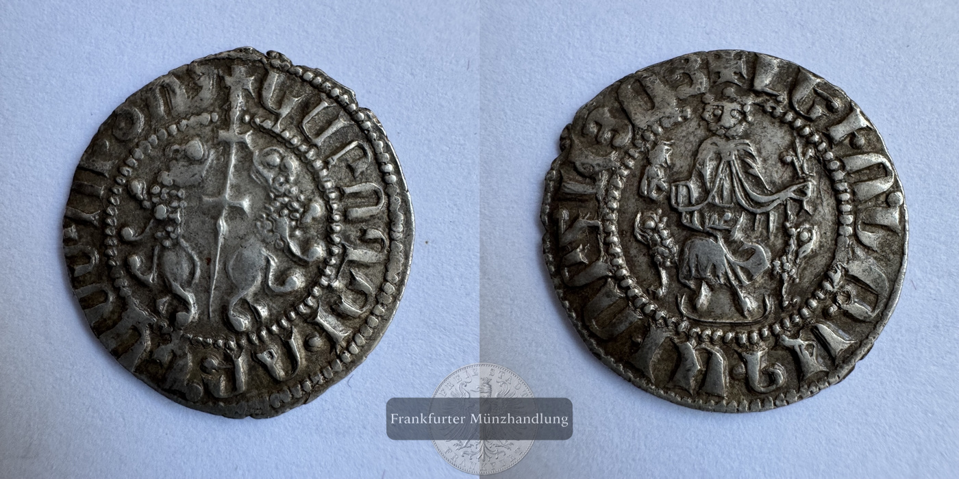  Crusader States / Armenia 1 Tram 1198-1219 Leo I FM-Frankfurt Silberraugewicht: 2,99g   