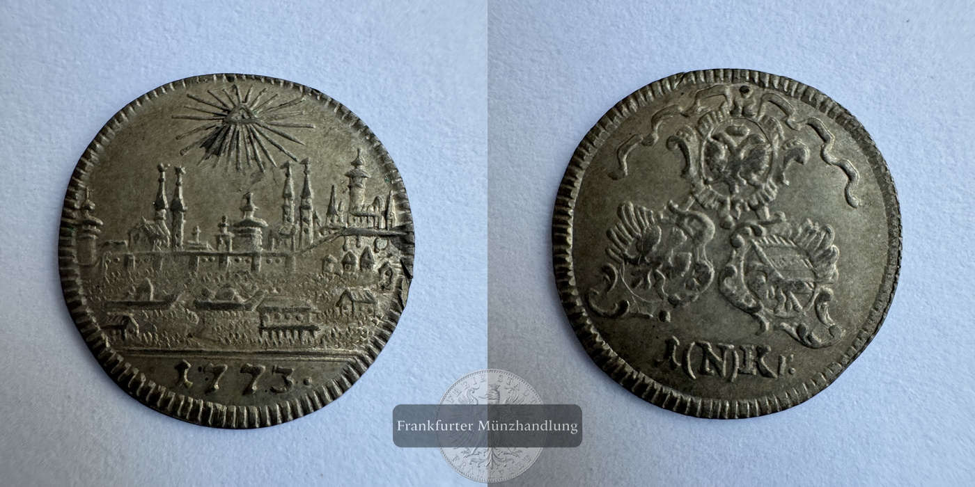  DE Nürnberg / 1 Kreuzer 1773 FM-Frankfurt KM#367 Silberraugewicht: 0,82g   