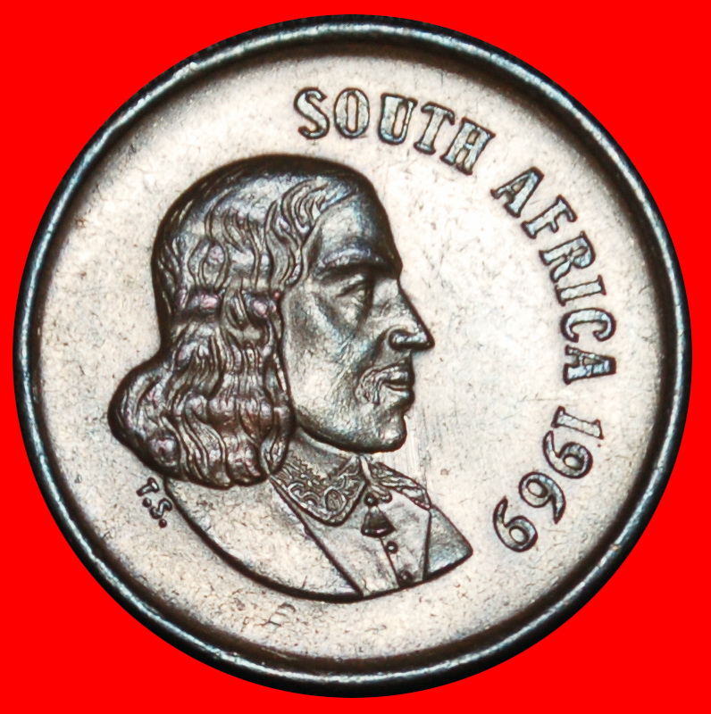 Ⰶ CAPE SPARROWS (1965-1969): SOUTH AFRICA ★ 1 CENT 1969 Riebeeck (1619-1677)★LOW START ★ NO RESERVE!