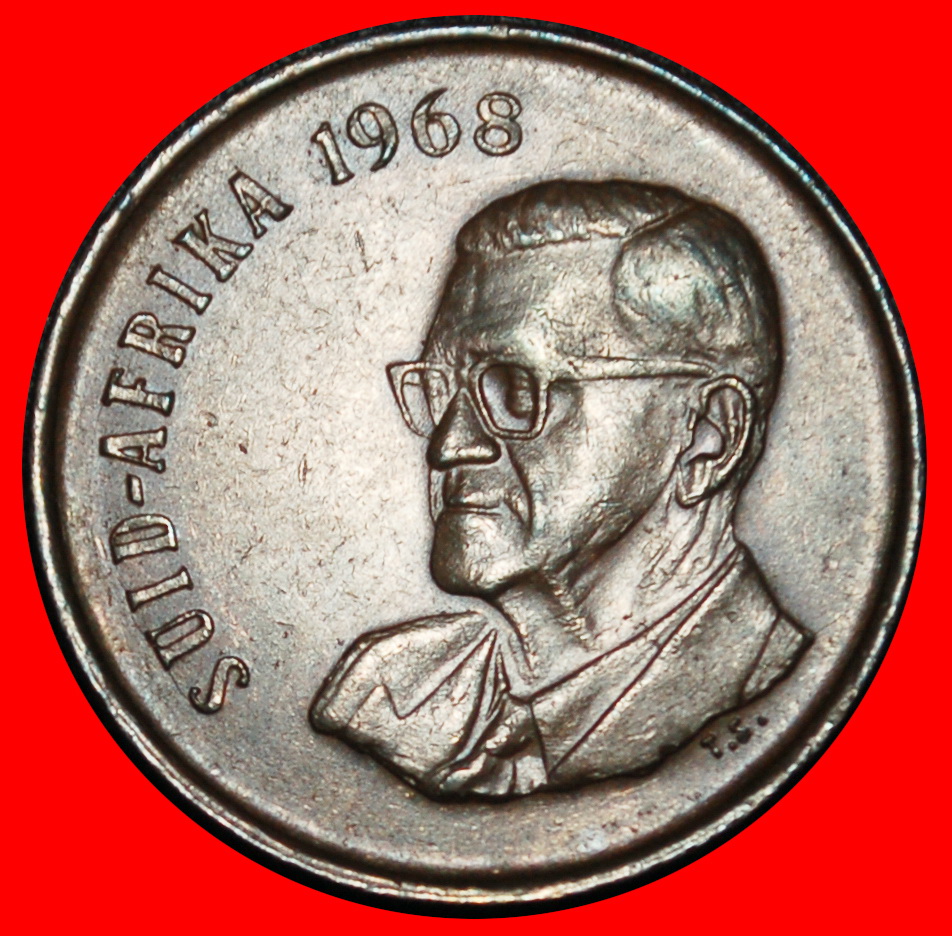  Ⰶ PRESIDENCY 1961-1967 SWART (1894-1982): SOUTH AFRICA ★ 2 CENTS 1968 DIE A!★LOW START ★ NO RESERVE!   