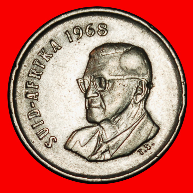 Ⰶ PRESIDENCY 1961-1967 SWART (1894-1982): SOUTH AFRICA ★ 5 CENTS 1968 CRANE!★LOW START ★ NO RESERVE!