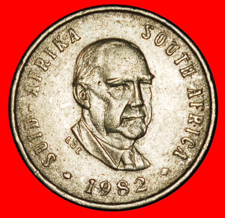 Ⰶ PRESIDENCY 1978-1979 VORSTER (1915-1983): SOUTH AFRICA★ 5 CENTS 1982 CRANE★LOW START ★ NO RESERVE!