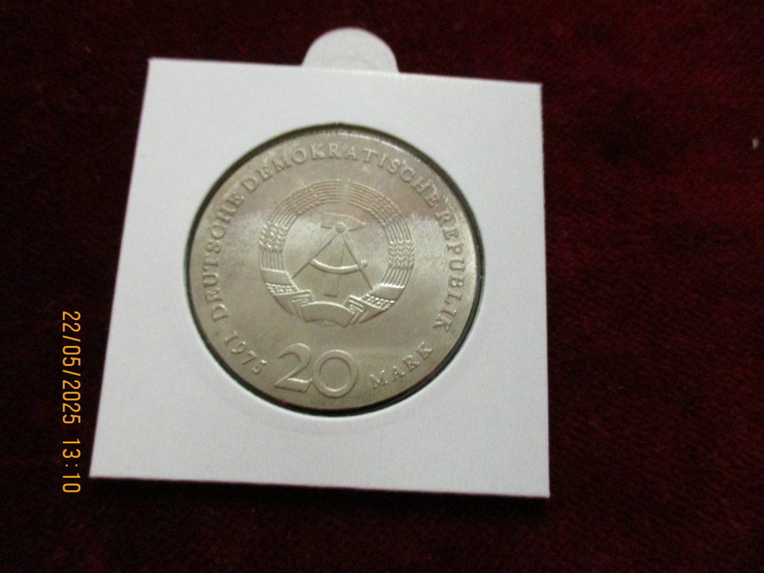  Silber-Münze 20 Mark DDR 1975 J. S. Bach 625er Silber 20,9 rau -1101455   