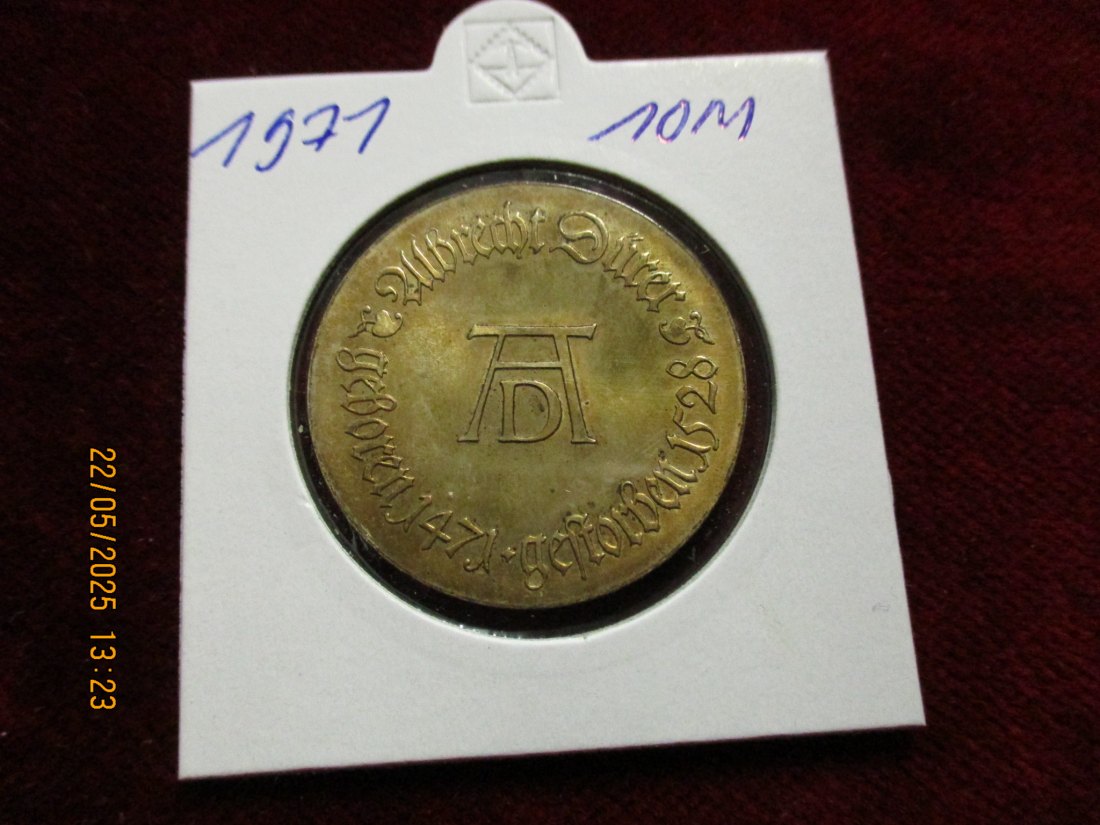  Silber-Münze 10 Mark DDR 1971 Albbrecht Dürer 625er Silber 17 rau -1101455   
