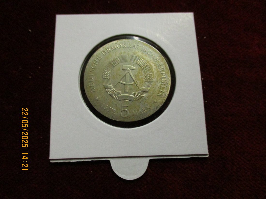  5 Mark DDR 1972 Johannes Brahms / Metall: K-N-Zk Gewicht: 9,6g   