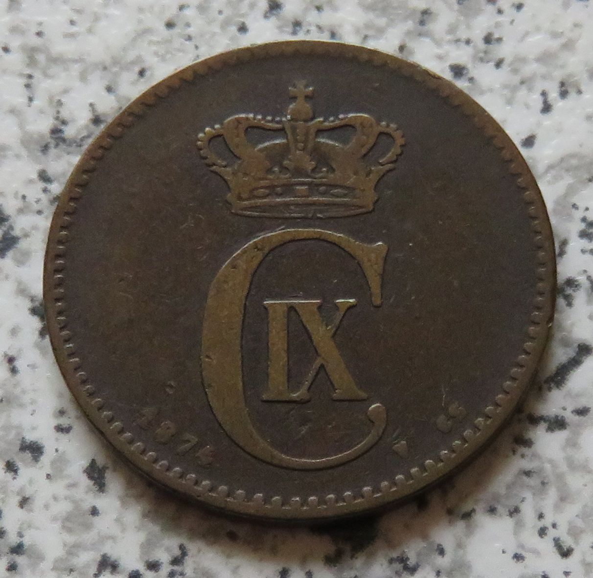  Dänemark 2 Öre 1874   