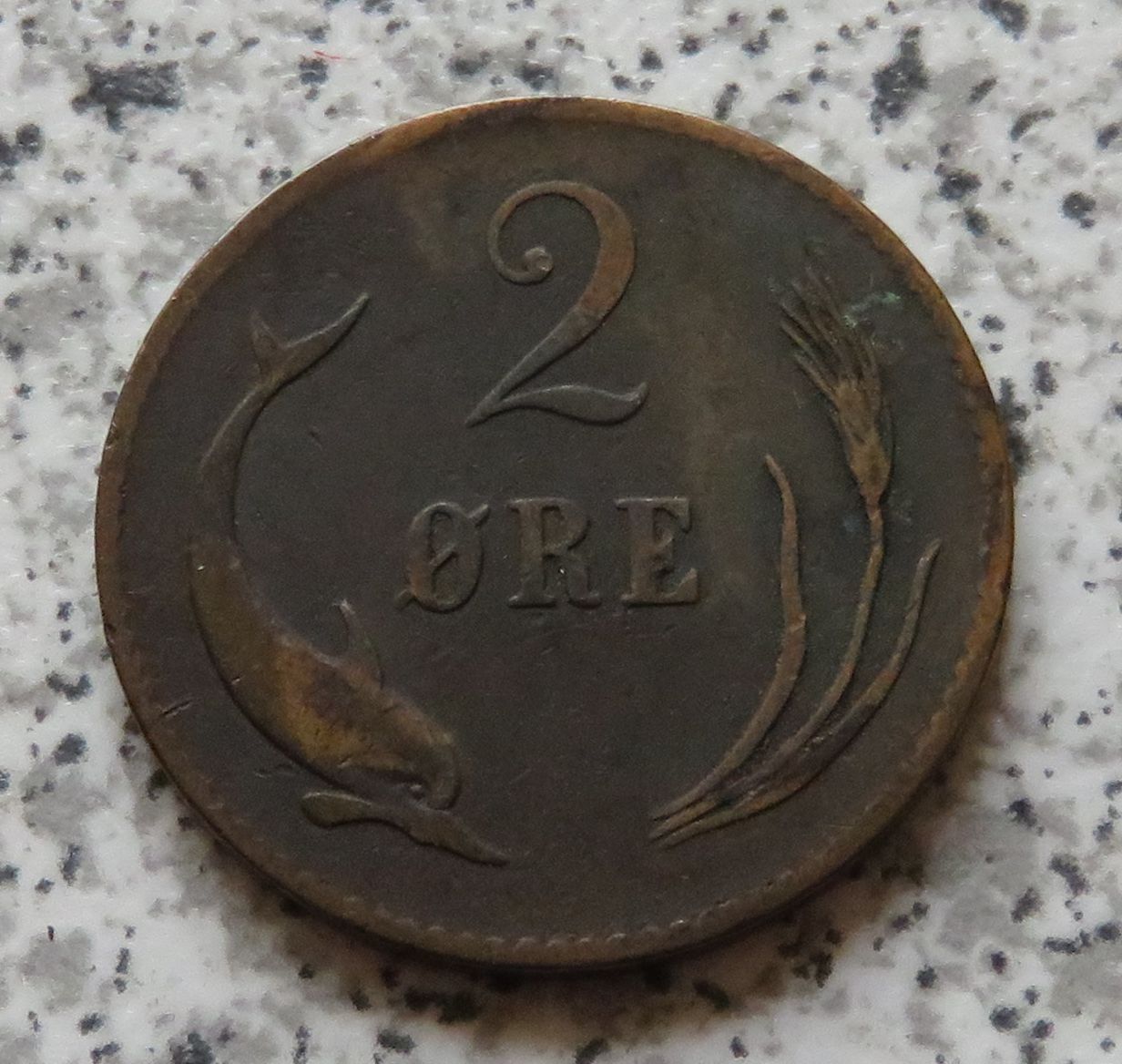  Dänemark 2 Öre 1874   