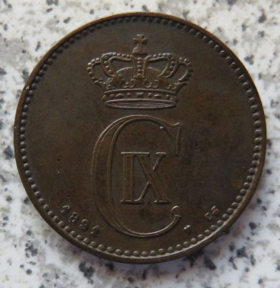 Dänemark 2 Öre 1891, Erhaltung   
