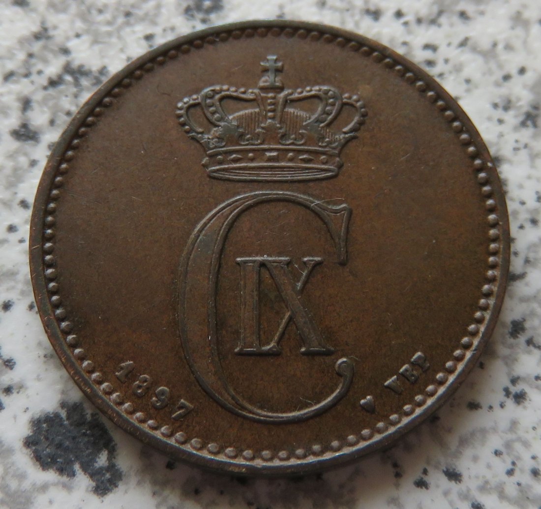  Dänemark 2 Öre 1897, besser   
