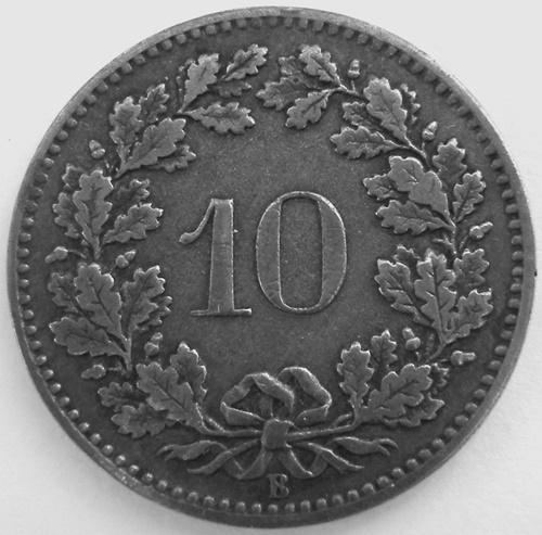  Schweiz 10 Rappen 1871 B   