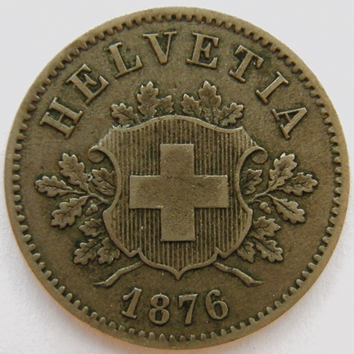  Schweiz 10 Rappen 1876 B   