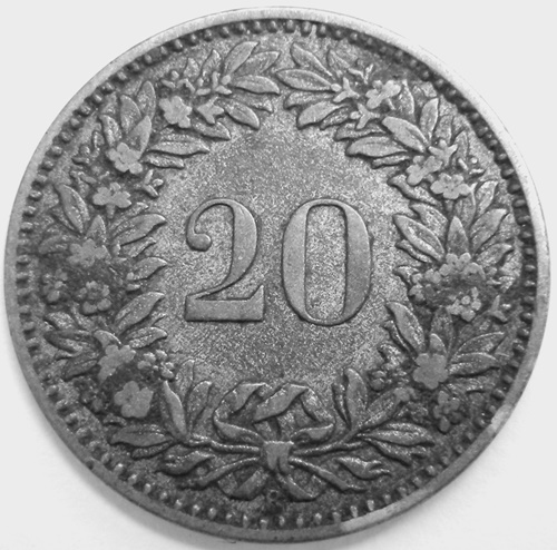  Schweiz 20 Rappen 1859 B   