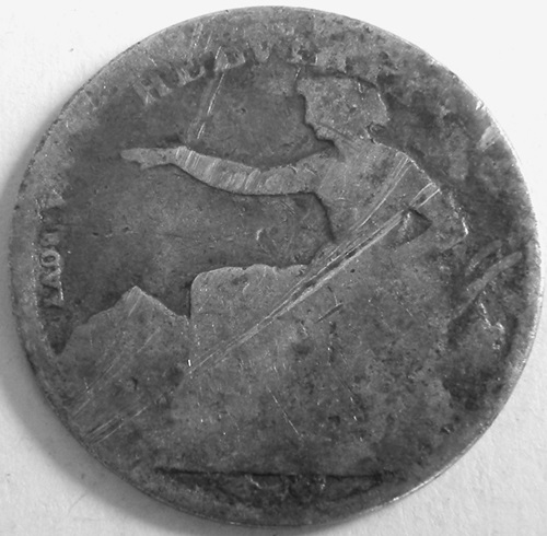  Schweiz 1/2 Franken 1851 A   