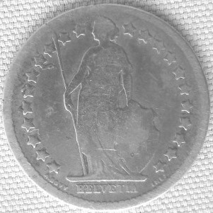  Schweiz 1/2 Franken 1877 B   