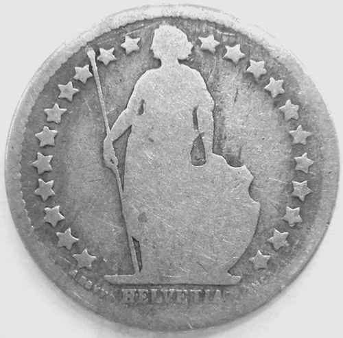  Schweiz 1/2 Franken 1881 B   