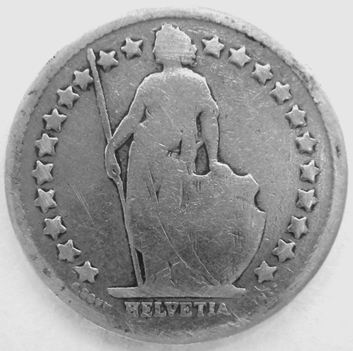  Schweiz 1/2 Franken 1882 B   