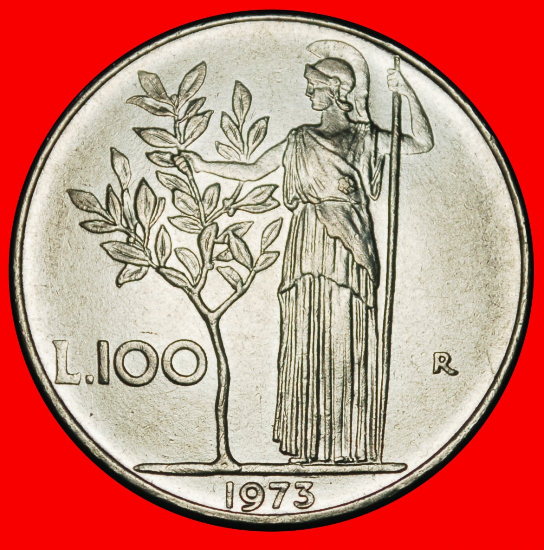  Ⰶ GODDESS MINERVA (1954-1989): ITALY ★ 100 LIRAS 1973R! DISCOVERY COIN!★ LOW START ★ NO RESERVE!   